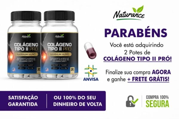 Colágeno Tipo II Pró - Kit com 2 Potes